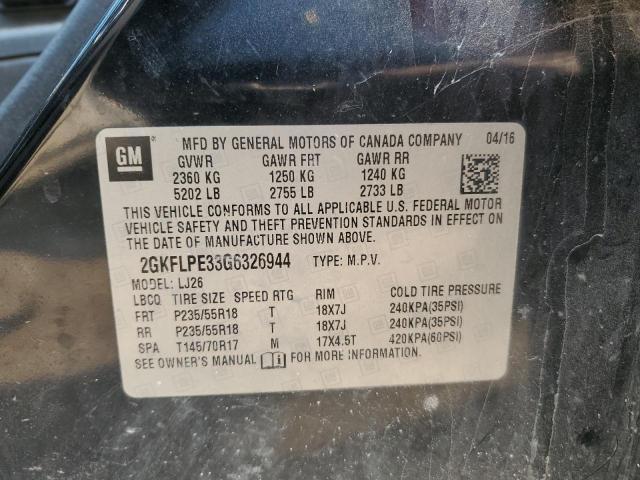 2016 GMC TERRAIN SLT 2GKFLPE33G6326944
