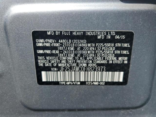 2015 SUBARU FORESTER 2 JF2SJAWC0FH823973