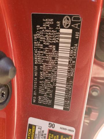 2019 TOYOTA COROLLA L - 2T1BURHE5KC139907