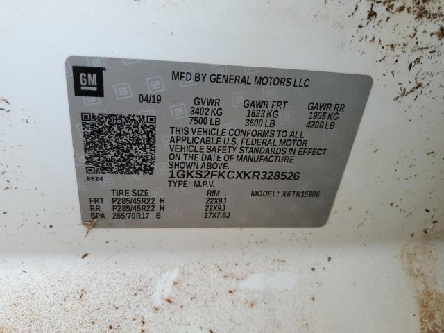 2019 GMC YUKON XL K1500 SLE 1GKS2FKCXKR328526