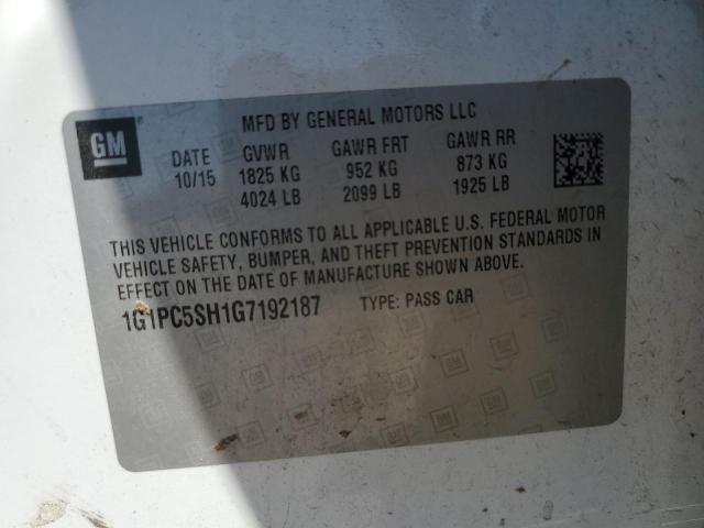 2016 CHEVROLET CRUZE LIMI 1G1PC5SH1G7192187