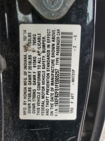 2015 HONDA CIVIC LX 19XFB2F51FE005257