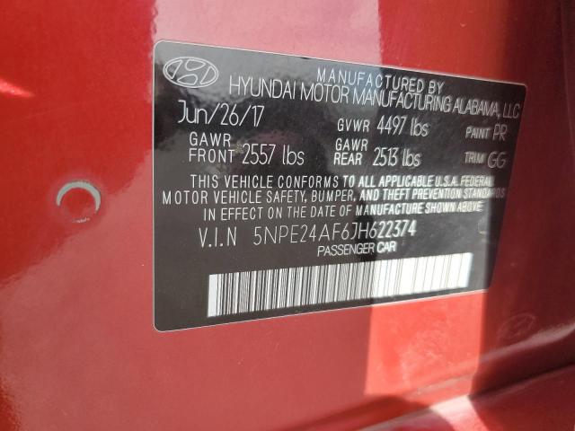 2018 HYUNDAI SONATA SE 5NPE24AF6JH622374