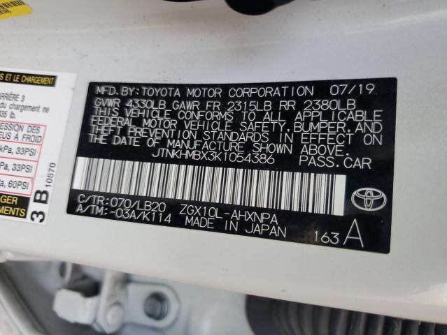 2019 TOYOTA C-HR XLE JTNKHMBX3K1054386
