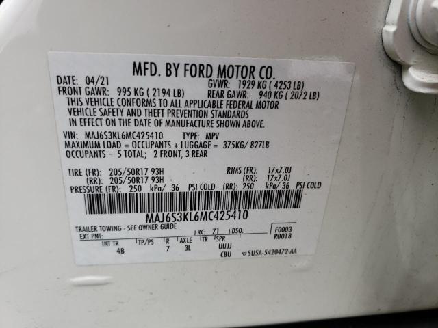 2021 FORD ECOSPORT T #3284587334