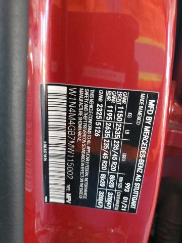 2021 MERCEDES-BENZ GLB 250 - W1N4M4GB7MW115002