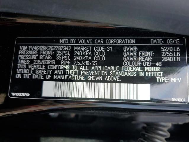 2016 VOLVO XC60 T5 PREMIER YV4612RK2G2787942