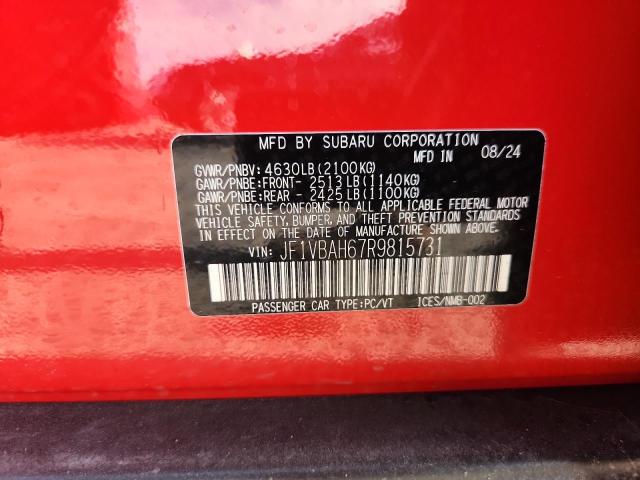 2024 SUBARU WRX PREMIUM JF1VBAH67R9815731