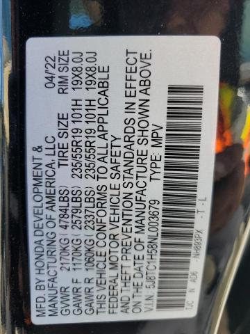 2022 ACURA RDX TECHNO 5J8TC1H58NL003679