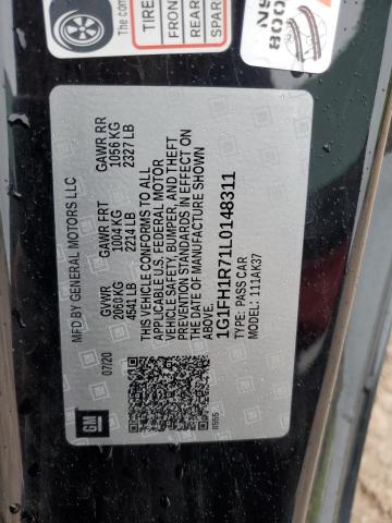 2020 CHEVROLET CAMARO SS 1G1FH1R71L0148311