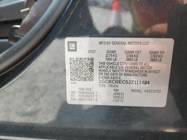 2018 CHEVROLET SILVERADO - 1GCRCREC5JZ111484