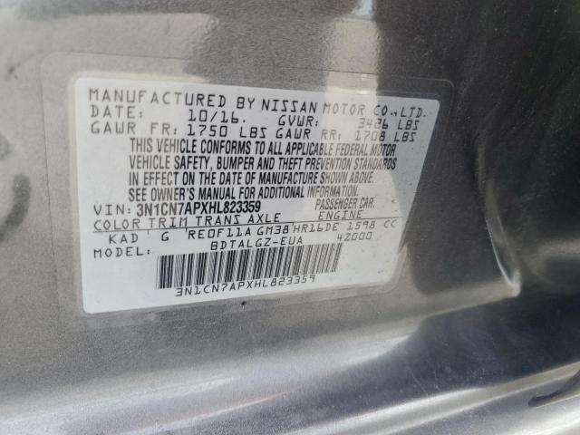 2017 NISSAN VERSA S 3N1CN7APXHL823359
