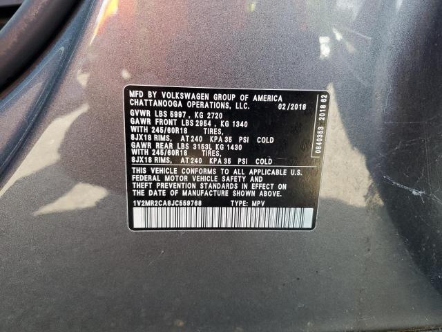 2018 VOLKSWAGEN ATLAS SEL 1V2MR2CA8JC559768