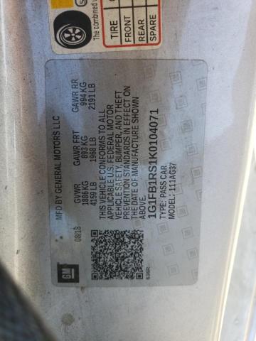 2019 CHEVROLET CAMARO LS 1G1FB1RS1K0104071