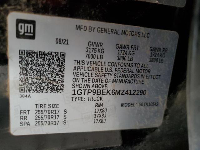 2021 GMC SIERRA K15 1GTP9BEK6MZ412290