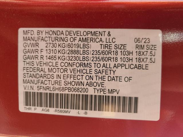 2023 HONDA ODYSSEY EX 5FNRL6H68PB068200