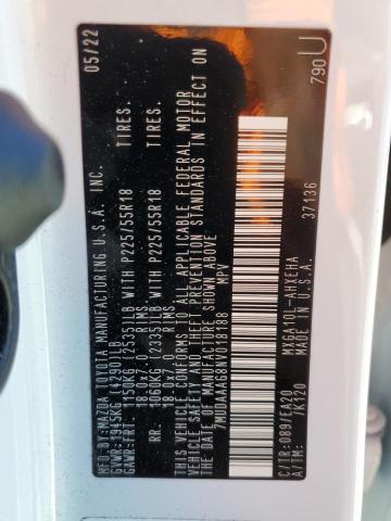 2022 TOYOTA COROLLA CR 7MUDAAAG8NV018188