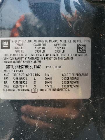 2017 GMC SIERRA K15 3GTU2NEC7HG301142