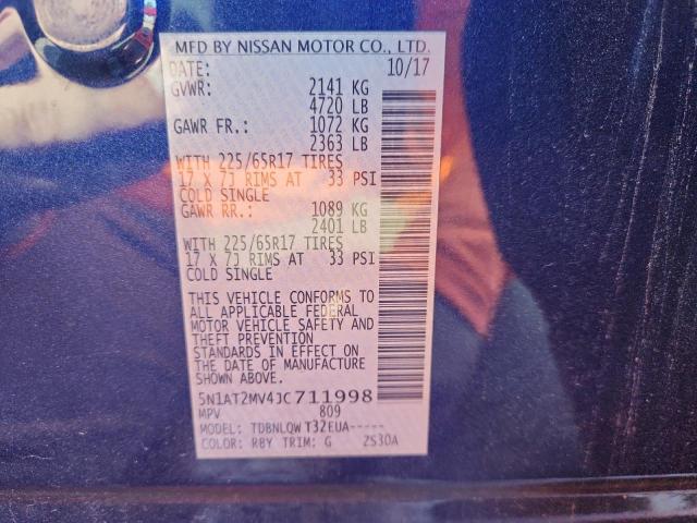 2018 NISSAN ROGUE S 5N1AT2MV4JC711998