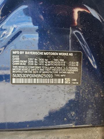 2022 BMW X3 XDRIVE3 5UX53DP0XN9N25093