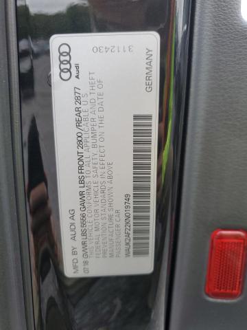 2019 AUDI A6 PREMIUM WAUK2AF22KN019749