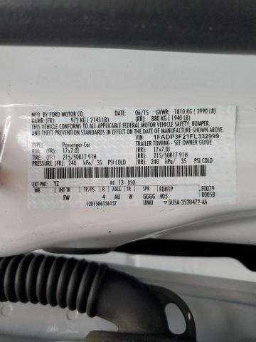 2015 FORD FOCUS SE - 1FADP3F21FL332999