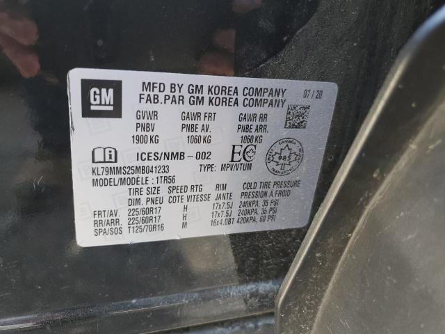 2021 CHEVROLET TRAILBLAZE - KL79MMS25MB041233