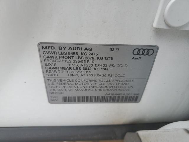 2018 AUDI Q5 PREMIUM WA1BNAFY4J2011886