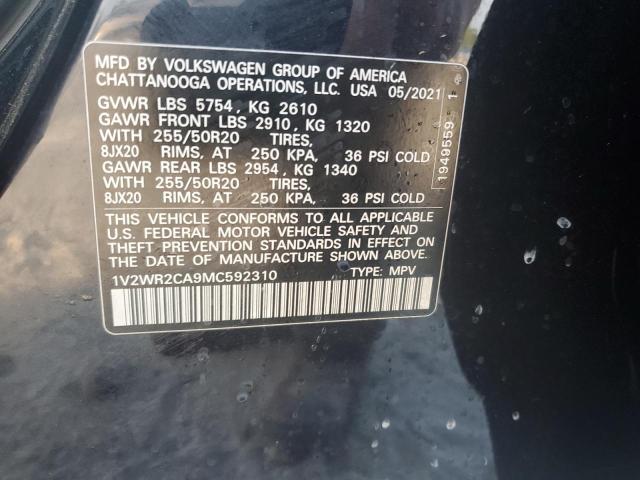 2021 VOLKSWAGEN ATLAS SE 1V2WR2CA9MC592310