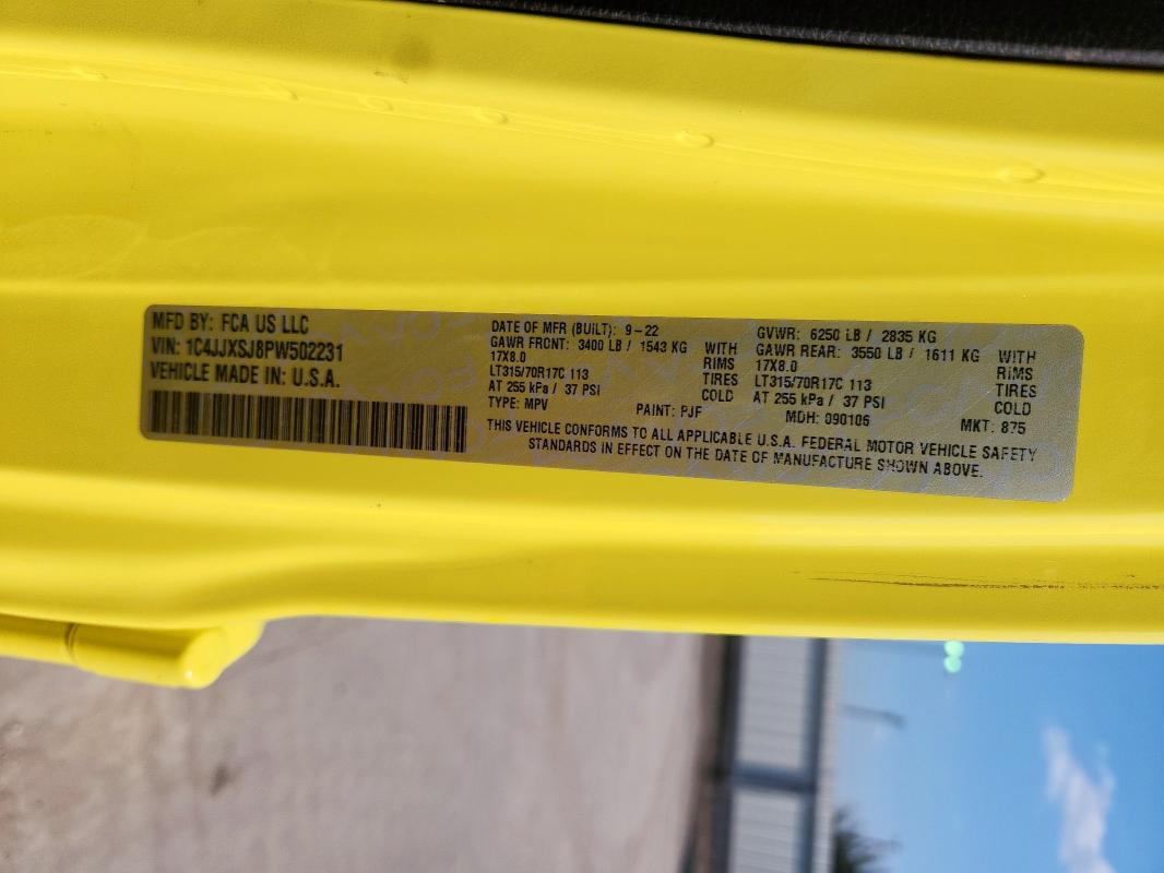 2023 JEEP WRANGLER R 1C4JJXSJ8PW502231