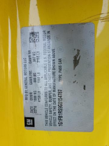 2016 CHEVROLET CAMARO LT 1G1FB1RS9G0154787