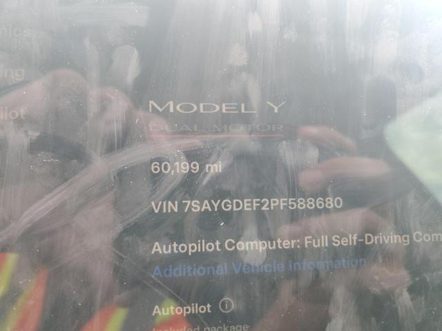 2023 TESLA MODEL Y 7SAYGDEF2PF588680