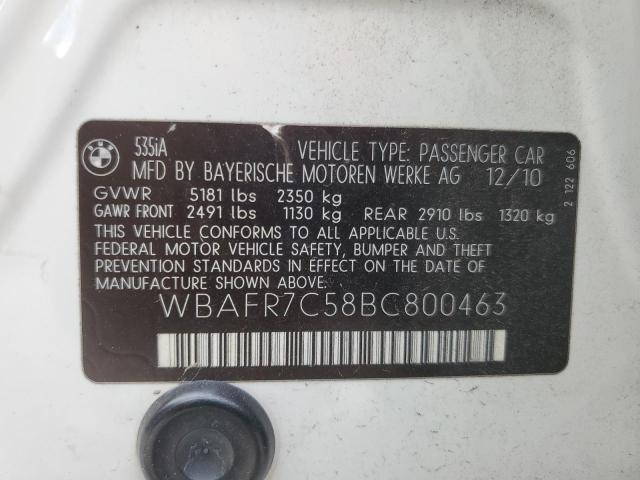 2011 BMW 535 I - WBAFR7C58BC800463