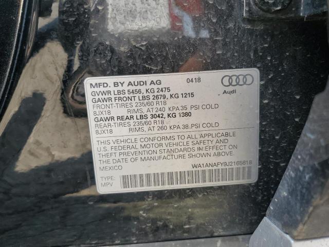 2018 AUDI Q5 PREMIUM WA1ANAFY9J2165618