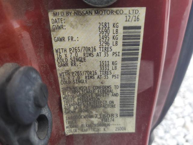 2017 NISSAN FRONTIER S - 1N6DD0CW0HN718083