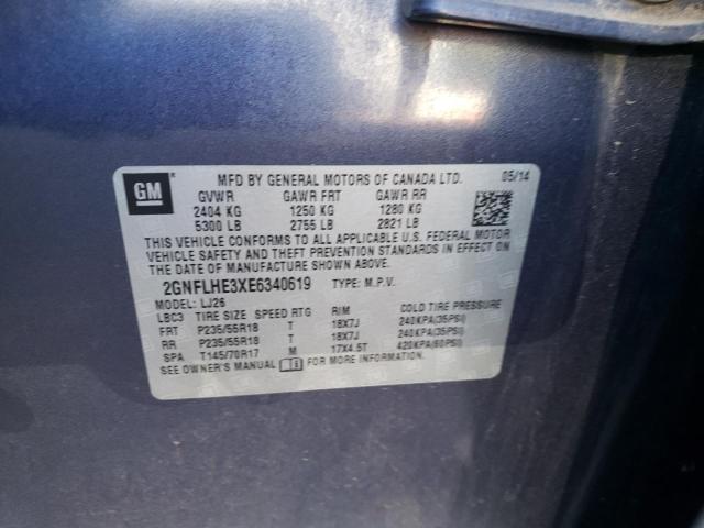 2014 CHEVROLET EQUINOX LT - 2GNFLHE3XE6340619