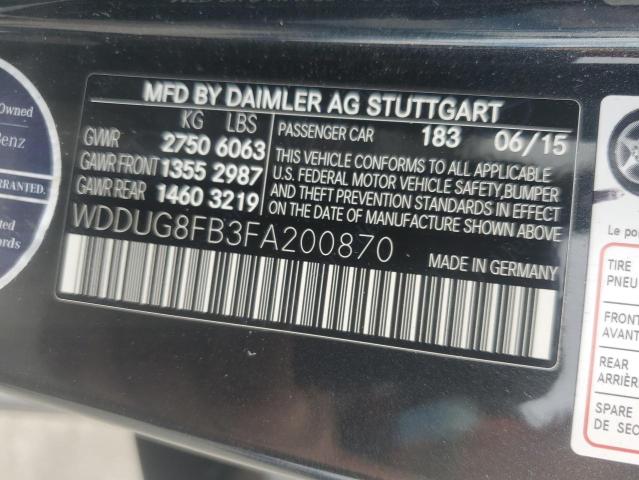 2015 MERCEDES-BENZ S 550 4MAT WDDUG8FB3FA200870