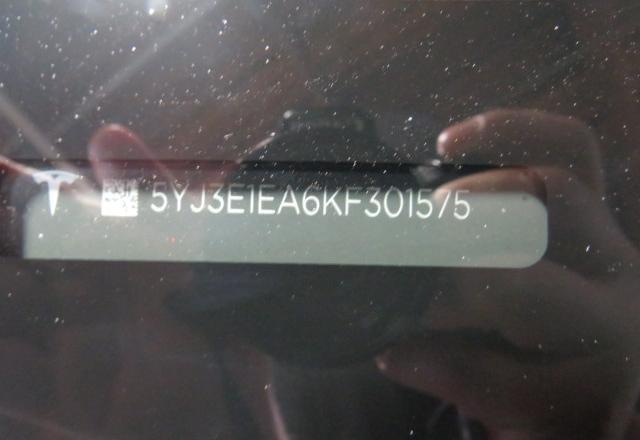 2019 TESLA MODEL 3 5YJ3E1EA6KF301575