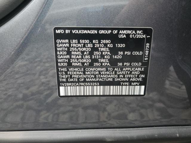 2024 VOLKSWAGEN ATLAS SEL 1V2BR2CA7RC553253