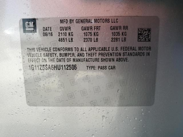 2017 CHEVROLET IMPALA LS 1G11Z5SA6HU112506