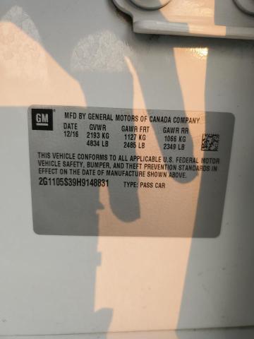 2017 CHEVROLET IMPALA - 2G1105S39H9148831