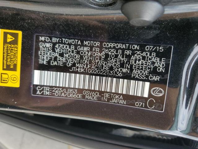 2016 LEXUS ES 350 JTHBK1GG2G2213136