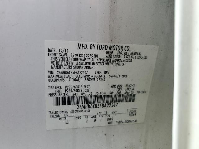 2FMHK6C85FBA22547 Ford FLEX SEL