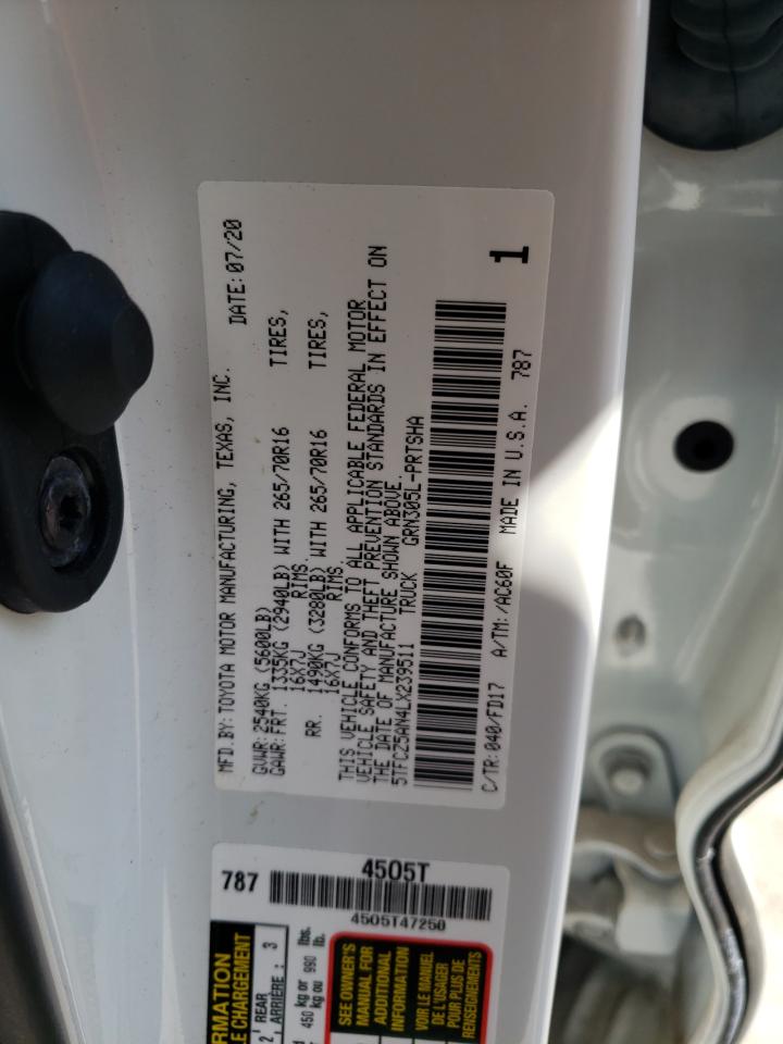 5TFCZ5AN4LX239511 TOYOTA TACOMA 2020