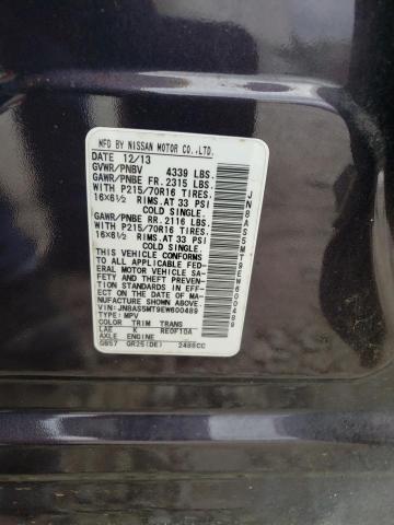 JN8AS5MT9EW600489 Nissan Rogue Select S