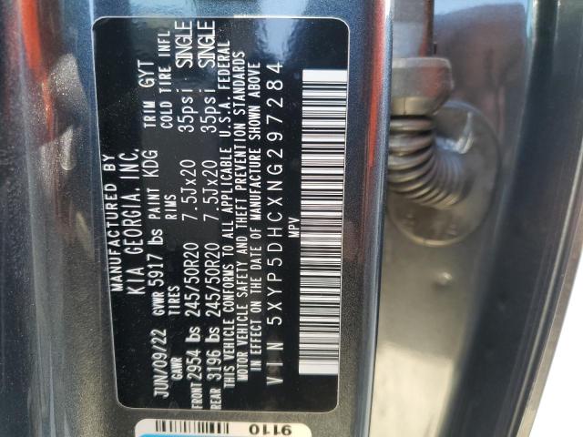 5XYP5DHCXNG297284 KIA Telluride Sx