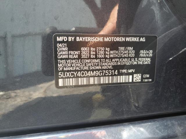 2021 BMW X6 SDRIVE - 5UXCY4C04M9G75314