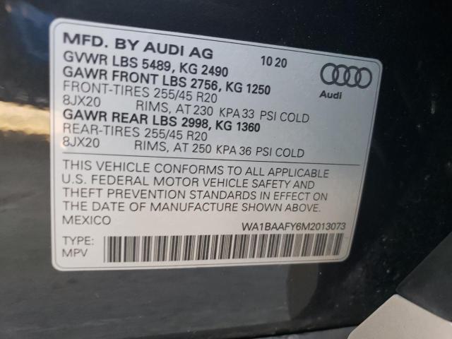 WA1BAAFY6M2013073 2021 AUDI Q5 - Image 12