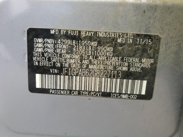 JF1GPAB62G8227113 Subaru Impreza Premium