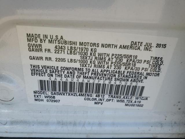 4A4AR4AW2FE045983 Mitsubishi Outlander Sport Se